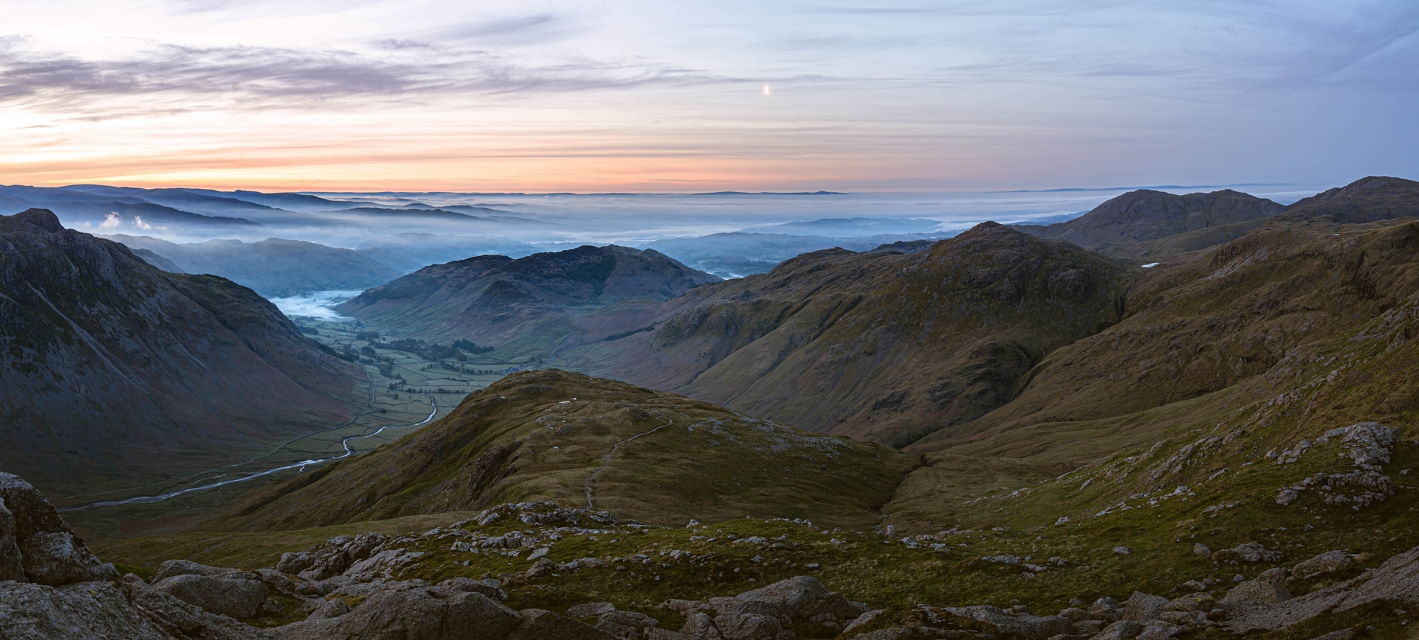 Sunrise over Langdale Valley