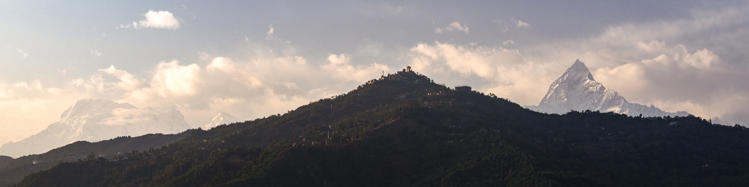 Machapuchare from Pokhara Panorama