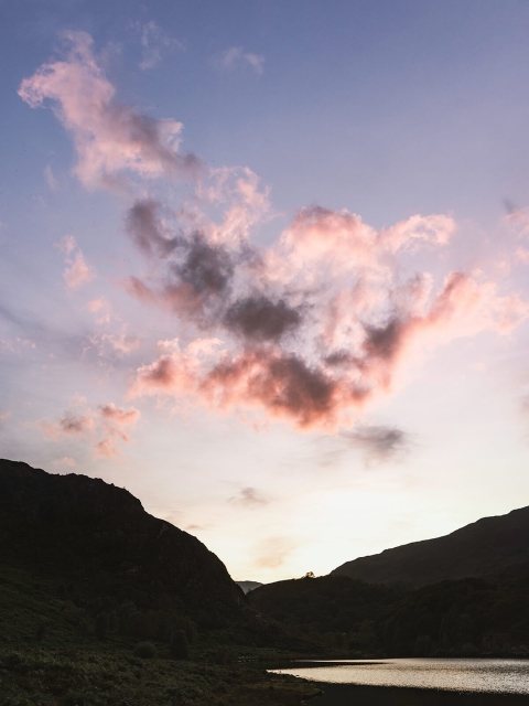Pink Clouds over Llyn Dinas